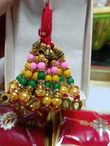 Decorative Beaded Lumba Rakhi For Bhabi 70/- Each