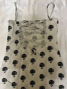 White Printed Kurti