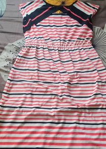 Elegant Pink&amp; Black Knee Length Top