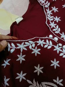 Long Embroidered Gown,Bust 40,Length 53
