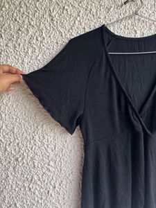 Ribbed Deep V-neck Top