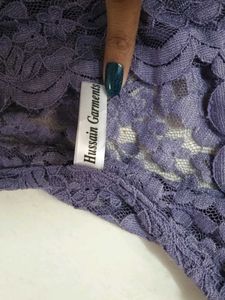 Elegant Purple mesh Top