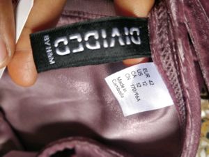 H&amp;M. Purple Velvet Mini Dress