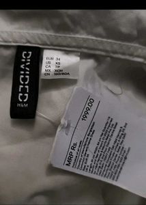 H&amp;M White Cutout Mini Dress
