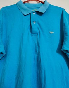Red Tape Blue Tshirt With Collar(Men&#39;s)