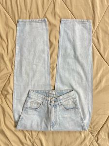 High Waist Straight Leg Jeans