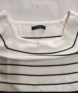 Striped Square Neck Top