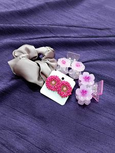 Hair Accessory Set and earrings