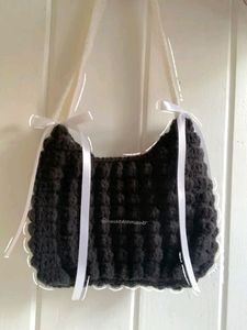 Crochet 🧶 Popcorn Bag ❤️🫶🏻