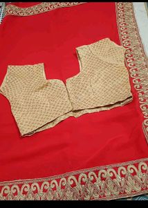 Beautiful Heavy Like New Saree With Blouse 🤩