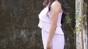 Lavender Pink Cord set for women