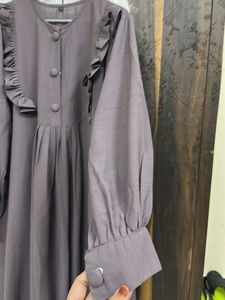 Elegant Ruffled Abaya/Dress