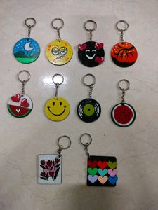 Handmade Painted Keychains