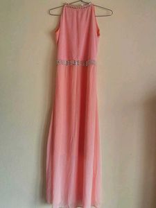 Peach Halter Dress