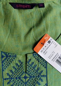 Sea Green Cotton Straight Kurta....