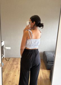 Striped Bow Crop Top