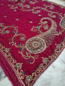 Darkest Pink Saree Beautiful ❤️