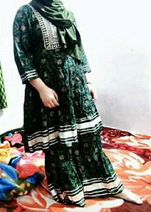Adrika Voguish Women's Cotton Kurta With Sharara And Dupatta Set