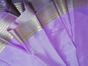 Elegant Purple Crepe Silk Saree