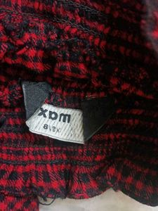 Red &amp; Black Checkered Blouse