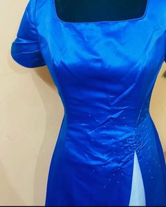 Elegant Blue Maxi Dress