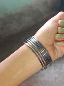 Black Metal Chudi For Girl