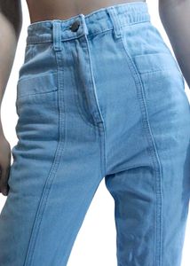 light blue straight jeans