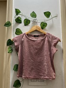 Koren Shimery Velvety Crop Top