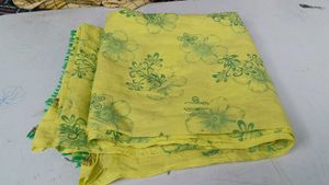 Yellow Floral Dupatta