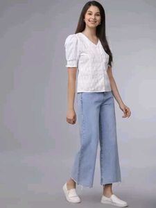 🆕NEW Cute Pinteresty White Puff Sleeves Top