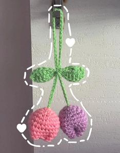 Crochet Tulip Keychain