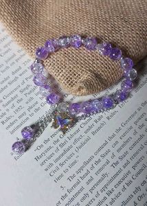 Fancy Purple Bracelet With Royal Butterfly