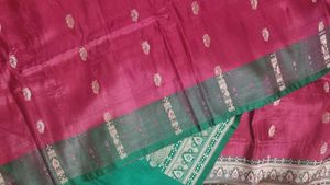 Elegant Green &amp; Red Saree