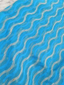 Blue Net Saree