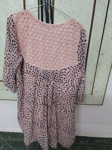 Cute Pink Heart Print Dress