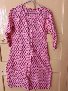 Peach And Orange Kurti