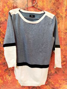 Stylish Grey Knit Sweater