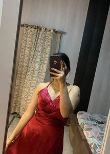 Pretty Satin Party Slit Dress🎀❤️💗