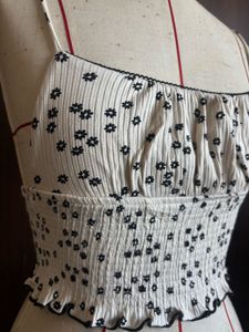 Bershka Floral Crop Top