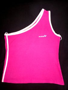 Pink One Side Tank Top..