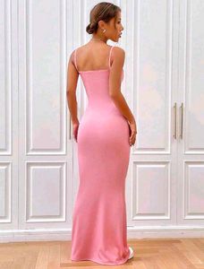 Pink Bodycon Maxi Dress🩷