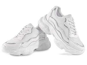 WHITE CHUNKY WOMEN SHOES