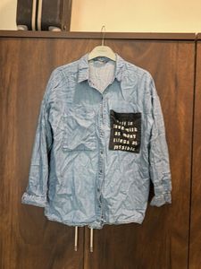 Denim Shirt with Unique Patch