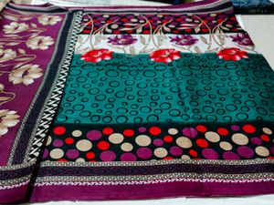 Pink Printed Saree