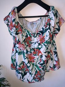 off shoulder floral top
