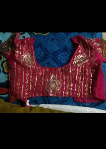 Pink Saree With Blouse