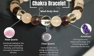 Amethyst, Clear Quartz, Rose Quartz braclet