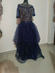 Elegant Blue Ethnic Gown