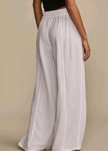 White Wide Leg Pants