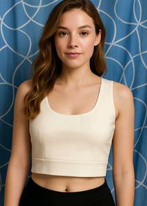 Cream Crop Tank Top Totally New